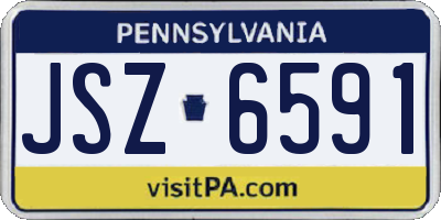 PA license plate JSZ6591