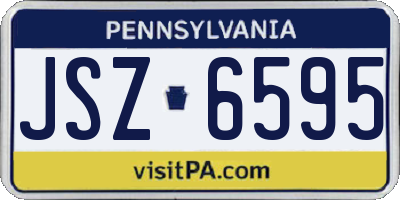 PA license plate JSZ6595