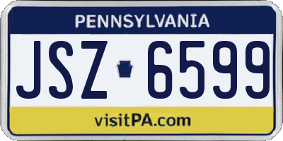 PA license plate JSZ6599