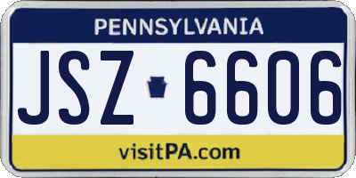 PA license plate JSZ6606