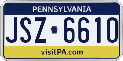 PA license plate JSZ6610