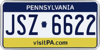 PA license plate JSZ6622