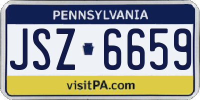 PA license plate JSZ6659