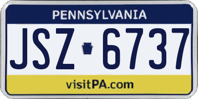 PA license plate JSZ6737
