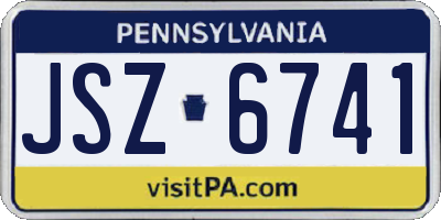 PA license plate JSZ6741