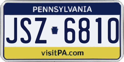 PA license plate JSZ6810