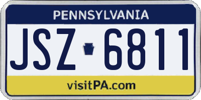 PA license plate JSZ6811