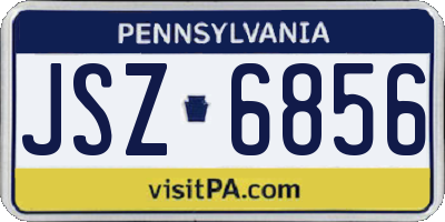 PA license plate JSZ6856