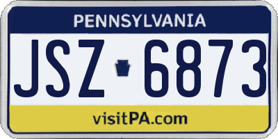 PA license plate JSZ6873