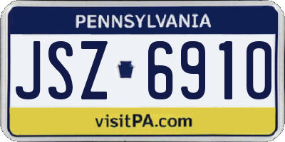 PA license plate JSZ6910