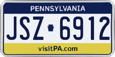 PA license plate JSZ6912