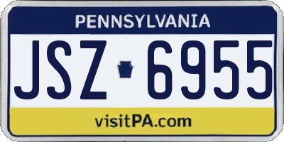 PA license plate JSZ6955