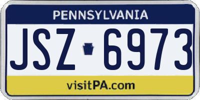 PA license plate JSZ6973