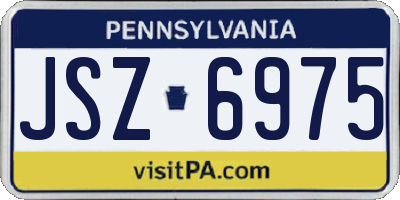 PA license plate JSZ6975