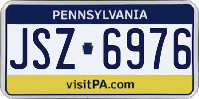 PA license plate JSZ6976
