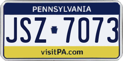 PA license plate JSZ7073