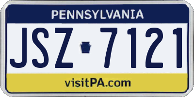 PA license plate JSZ7121