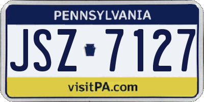 PA license plate JSZ7127