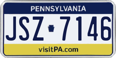 PA license plate JSZ7146