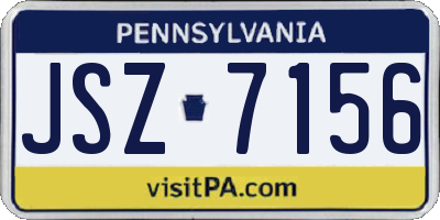 PA license plate JSZ7156