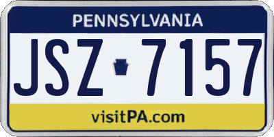 PA license plate JSZ7157
