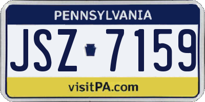 PA license plate JSZ7159
