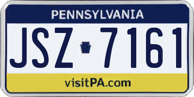 PA license plate JSZ7161