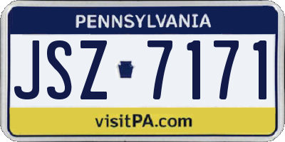 PA license plate JSZ7171