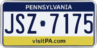 PA license plate JSZ7175
