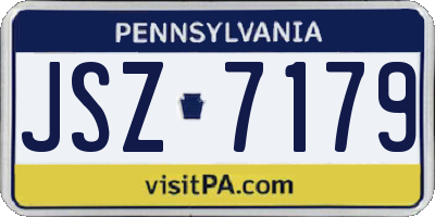 PA license plate JSZ7179
