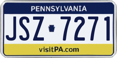 PA license plate JSZ7271