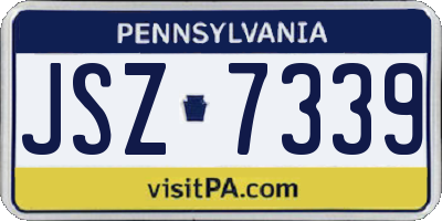 PA license plate JSZ7339