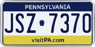 PA license plate JSZ7370