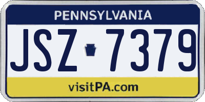 PA license plate JSZ7379