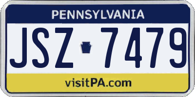 PA license plate JSZ7479