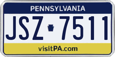 PA license plate JSZ7511