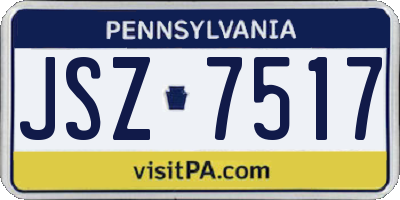PA license plate JSZ7517