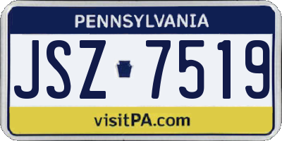 PA license plate JSZ7519