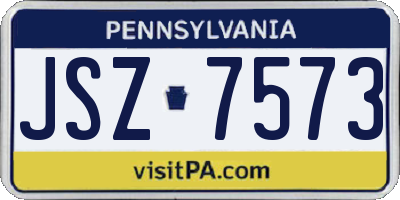 PA license plate JSZ7573