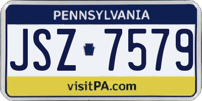 PA license plate JSZ7579