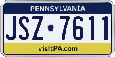 PA license plate JSZ7611