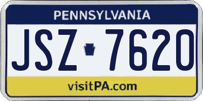PA license plate JSZ7620