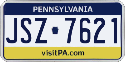 PA license plate JSZ7621