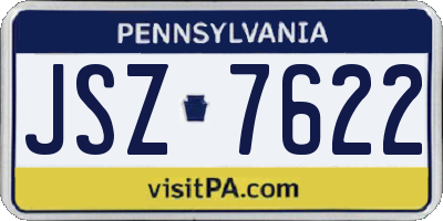 PA license plate JSZ7622