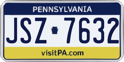PA license plate JSZ7632