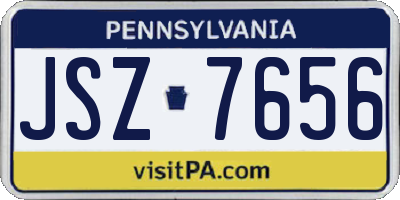 PA license plate JSZ7656
