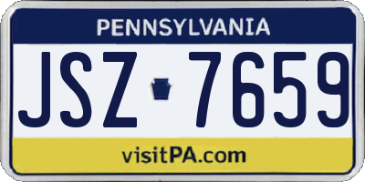 PA license plate JSZ7659