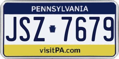 PA license plate JSZ7679