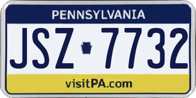 PA license plate JSZ7732