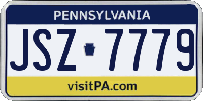 PA license plate JSZ7779